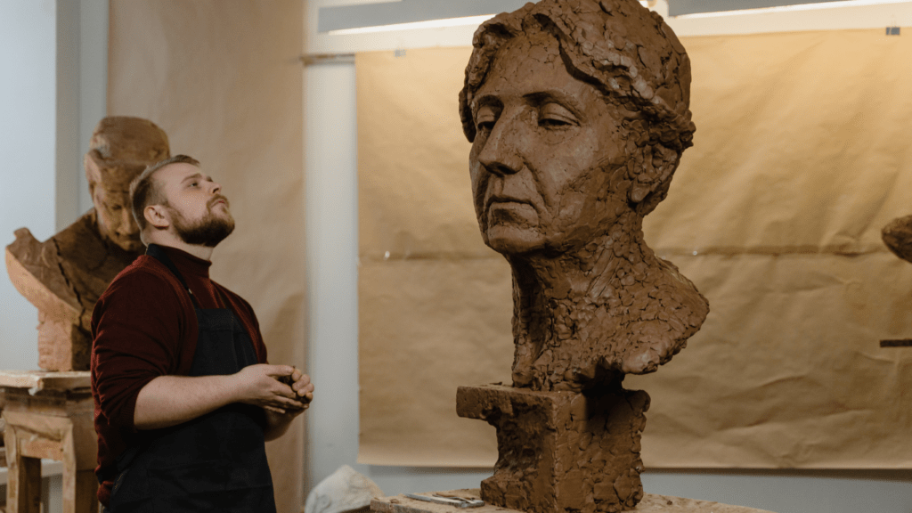 Man doing Sculpting and Clay Work