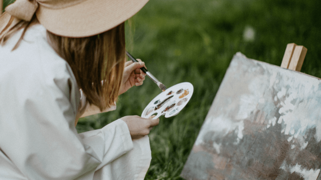 She's painting for mental health