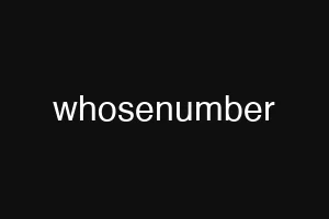 whosenumber